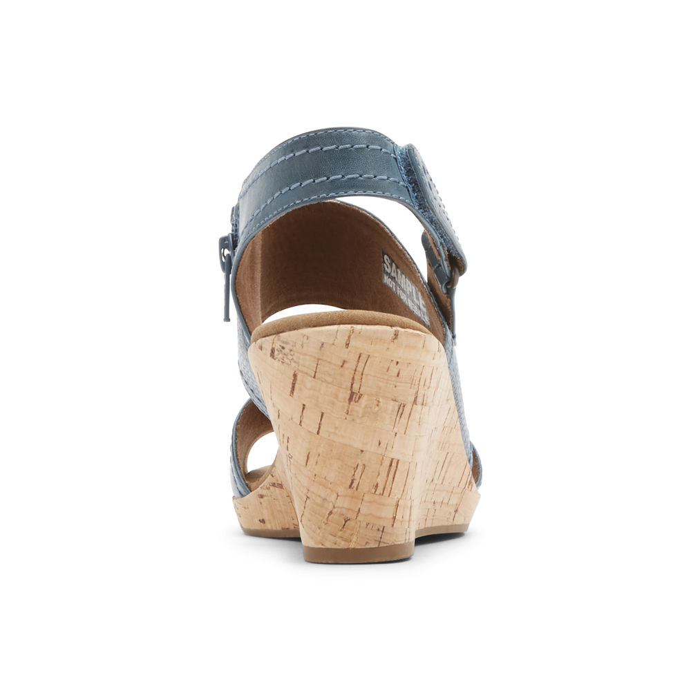 Rockport Sandaler Dame Blå - Briah Asymmetrical 2-Piece - VSGD67852